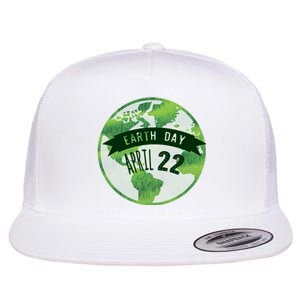 Earth Day April 22nd Awareness Flat Bill Trucker Hat