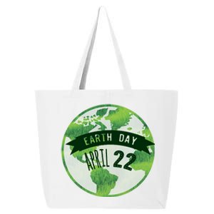 Earth Day April 22nd Awareness 25L Jumbo Tote