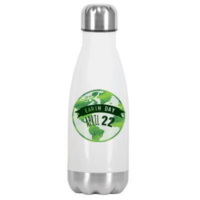 Earth Day April 22nd Awareness Stainless Steel Insulated Water Bottle