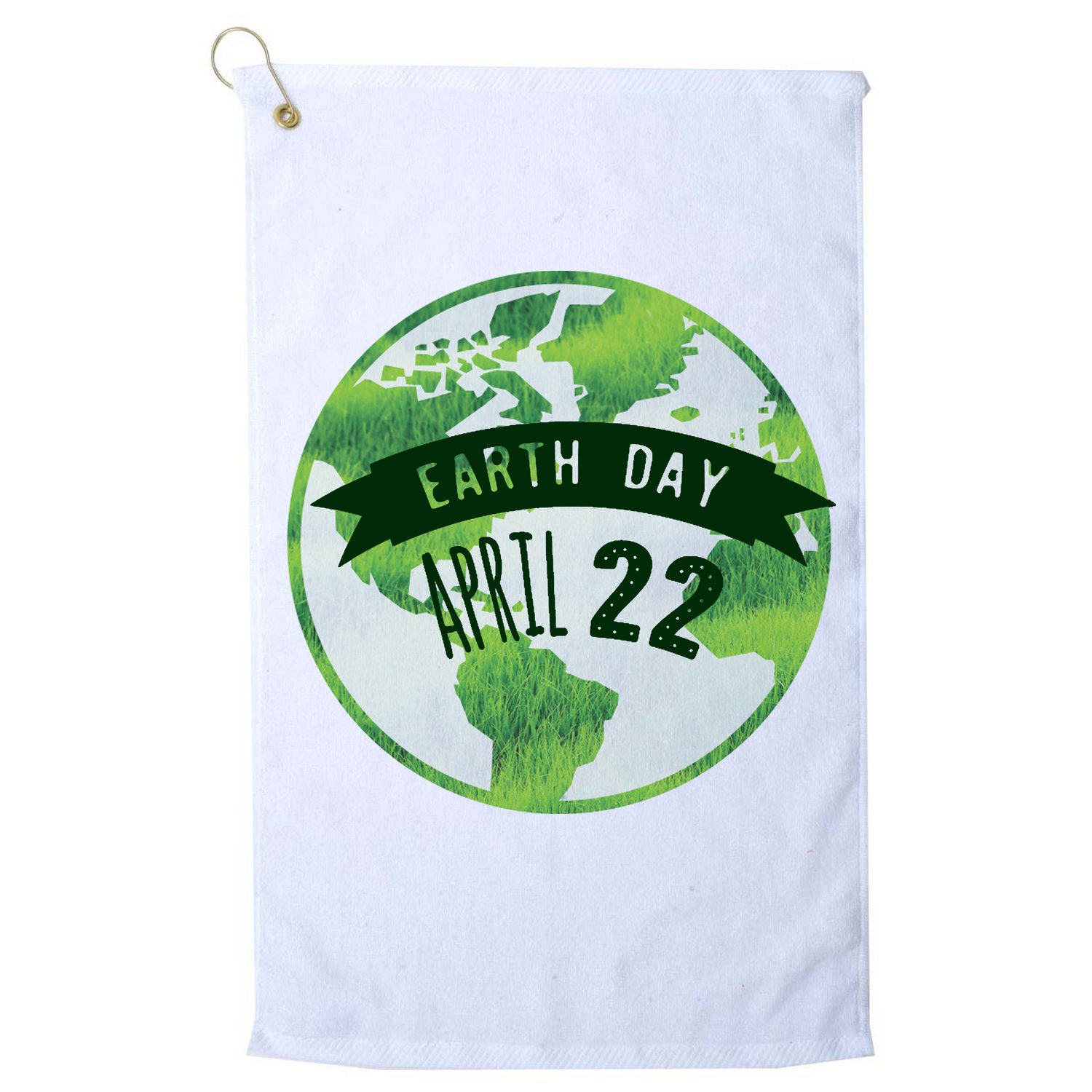Earth Day April 22nd Awareness Golf Towel