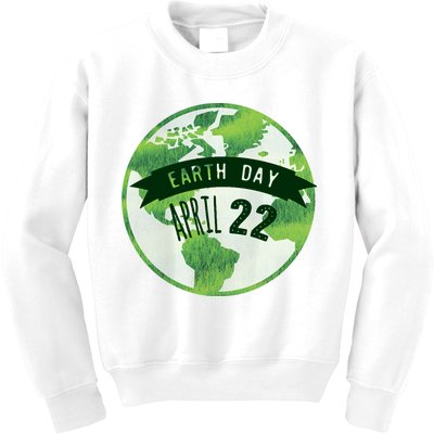 Earth Day April 22nd Awareness Kids Sweatshirt