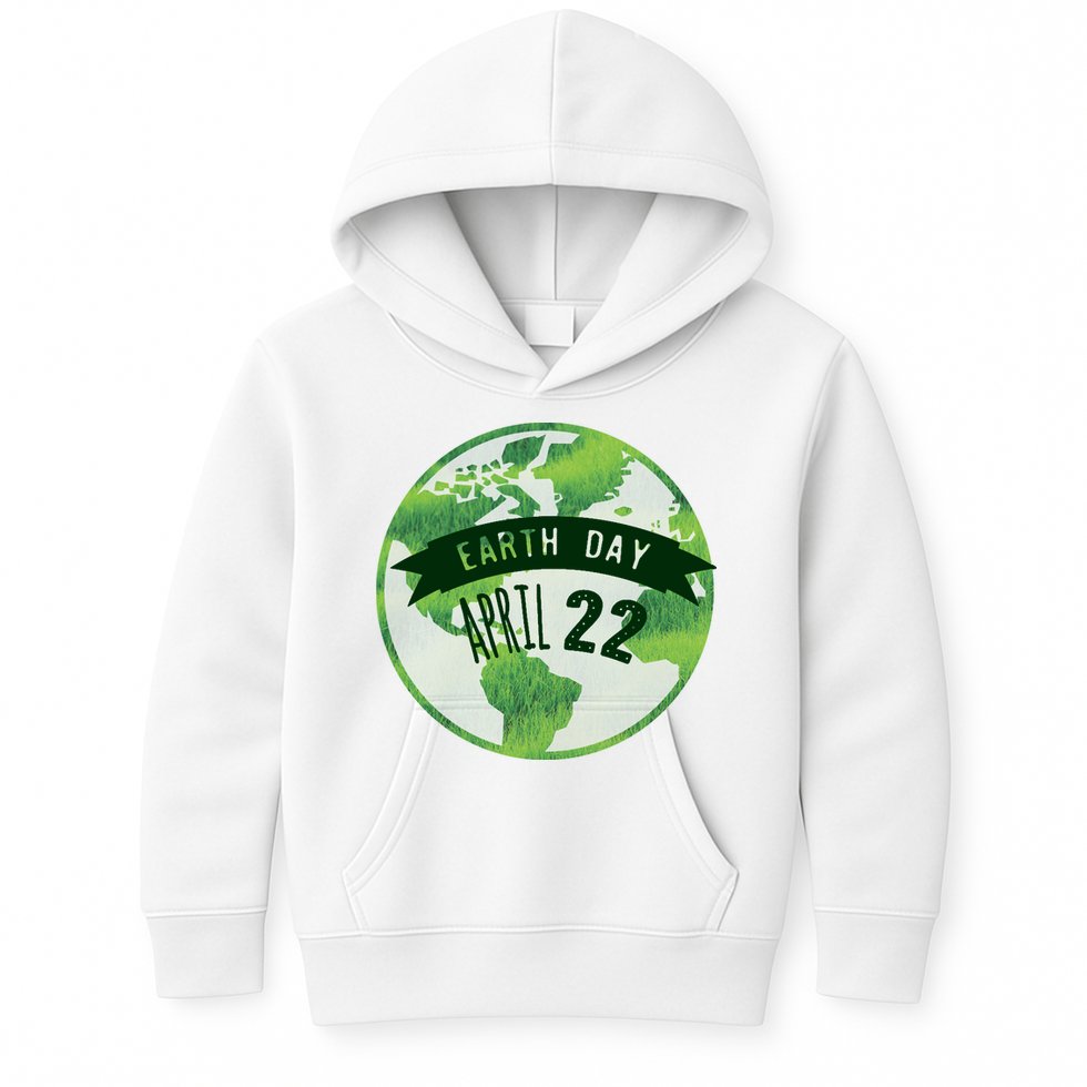 Earth Day April 22nd Awareness Kids Hoodie