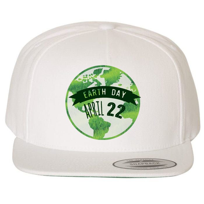 Earth Day April 22nd Awareness Wool Snapback Cap