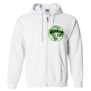 Earth Day April 22nd Awareness Full Zip Hoodie