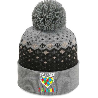 Embrace Differences Autism Mom Mama Autism Awareness The Baniff Cuffed Pom Beanie