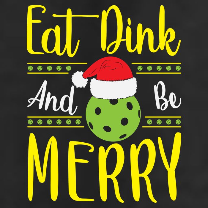 Eat Dink And Be Merry Pickleball Christmas Santa Hat Cool Comfort Performance Bucket Hat