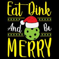 Eat Dink And Be Merry Pickleball Christmas Santa Hat Wool Snapback Cap