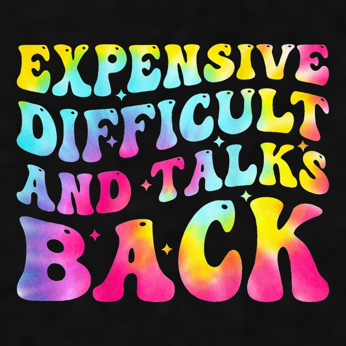 Expensive Difficult and Talks Back Groovy Mothers' Day Ladies PosiCharge Tri-Blend Wicking Tank
