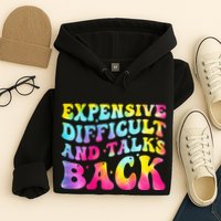 Expensive Difficult and Talks Back Groovy Mothers' Day Hoodie