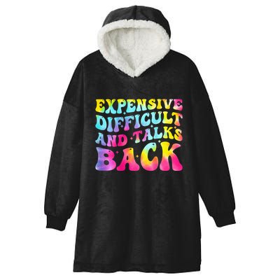 Expensive Difficult and Talks Back Groovy Mothers' Day Hooded Wearable Blanket