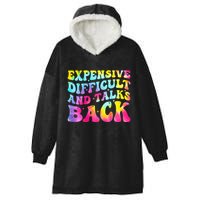 Expensive Difficult and Talks Back Groovy Mothers' Day Hooded Wearable Blanket