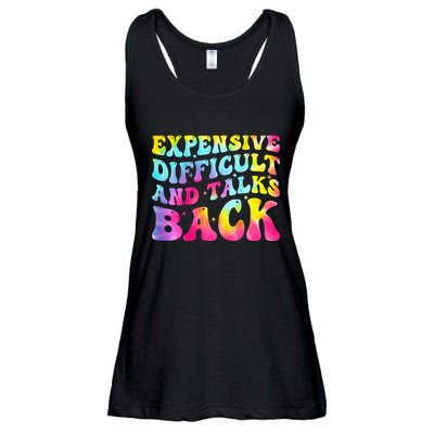 Expensive Difficult and Talks Back Groovy Mothers' Day Ladies Essential Flowy Tank