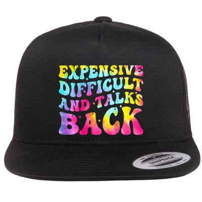 Expensive Difficult and Talks Back Groovy Mothers' Day Flat Bill Trucker Hat