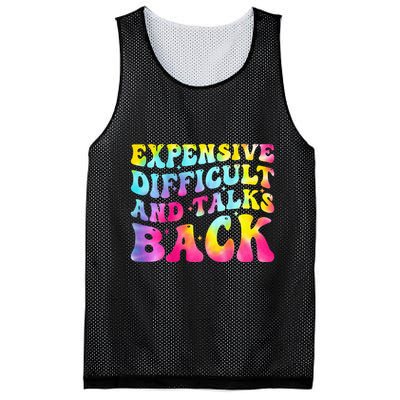 Expensive Difficult and Talks Back Groovy Mothers' Day Mesh Reversible Basketball Jersey Tank