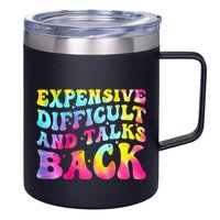 Expensive Difficult and Talks Back Groovy Mothers' Day 12oz Stainless Steel Coffee Mug