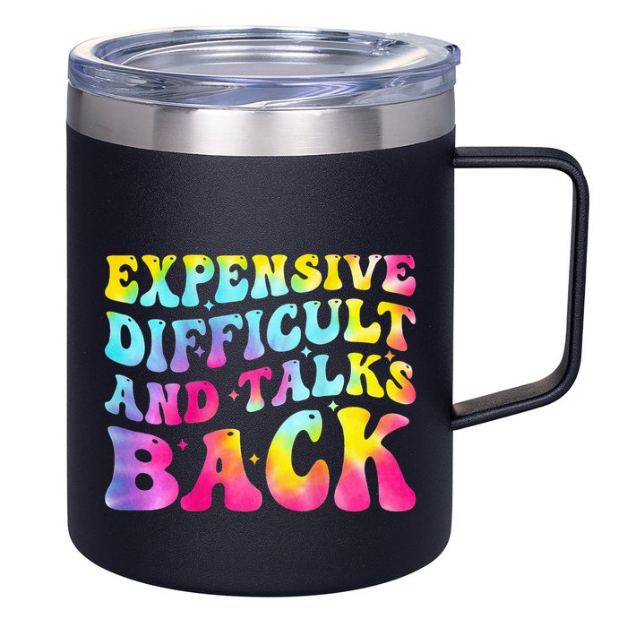 Expensive Difficult and Talks Back Groovy Mothers' Day 12oz Stainless Steel Coffee Mug