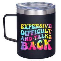Expensive Difficult and Talks Back Groovy Mothers' Day 12oz Stainless Steel Coffee Mug