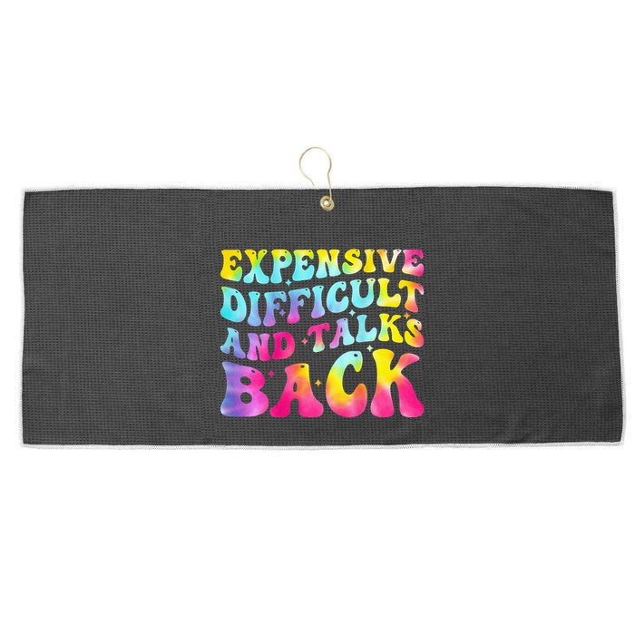 Expensive Difficult and Talks Back Groovy Mothers' Day Large Microfiber Waffle Golf Towel