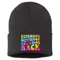 Expensive Difficult and Talks Back Groovy Mothers' Day Sustainable Knit Beanie