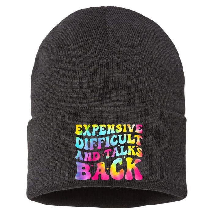 Expensive Difficult and Talks Back Groovy Mothers' Day Sustainable Knit Beanie