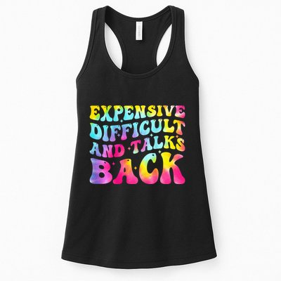 Expensive Difficult and Talks Back Groovy Mothers' Day Womens Tank Top