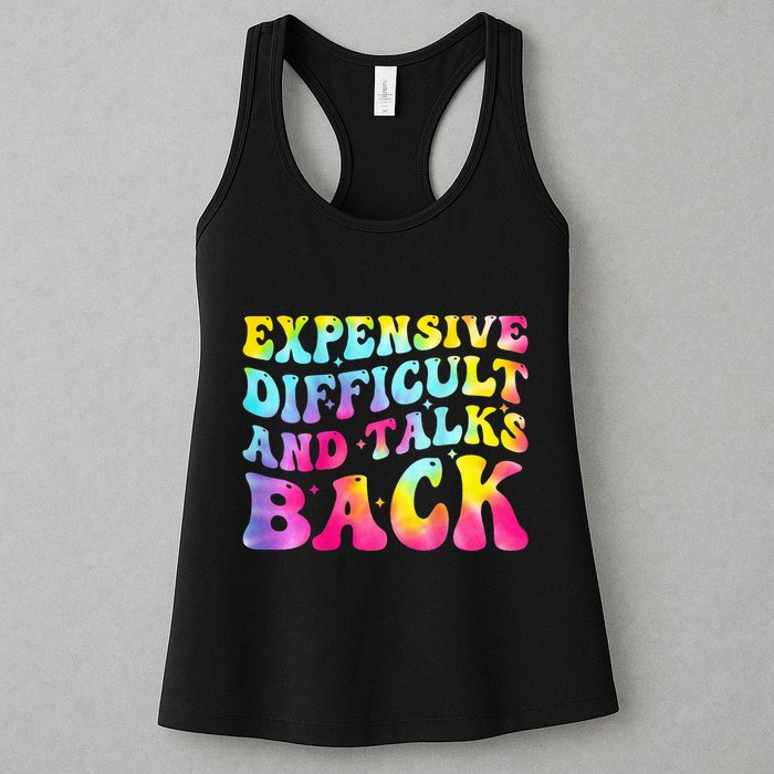 Expensive Difficult and Talks Back Groovy Mothers' Day Womens Tank Top