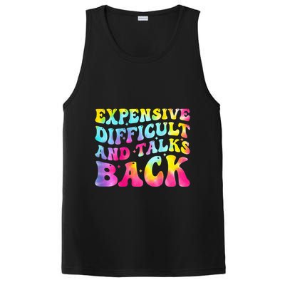 Expensive Difficult and Talks Back Groovy Mothers' Day PosiCharge Competitor Tank