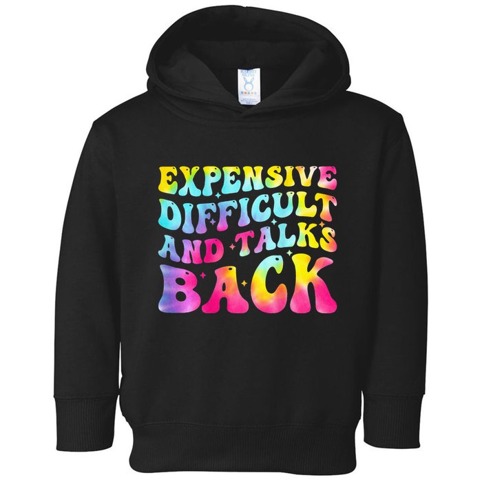 Expensive Difficult and Talks Back Groovy Mothers' Day Toddler Hoodie