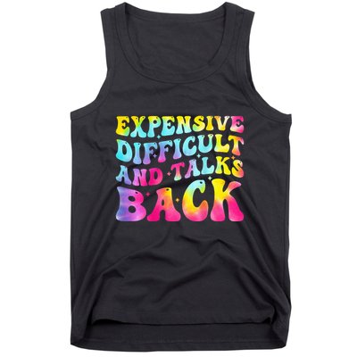 Expensive Difficult and Talks Back Groovy Mothers' Day Tank Top