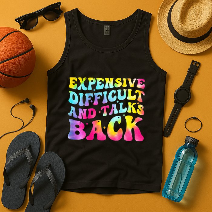 Expensive Difficult and Talks Back Groovy Mothers' Day Tank Top