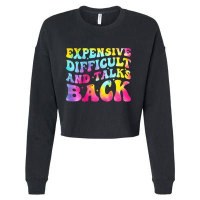 Expensive Difficult and Talks Back Groovy Mothers' Day Cropped Pullover Crew