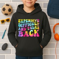 Expensive Difficult and Talks Back Groovy Mothers' Day Kids Hoodie