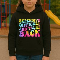 Expensive Difficult and Talks Back Groovy Mothers' Day Kids Hoodie