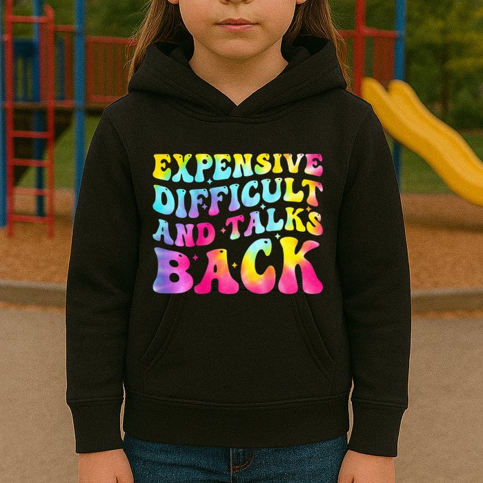 Expensive Difficult and Talks Back Groovy Mothers' Day Kids Hoodie