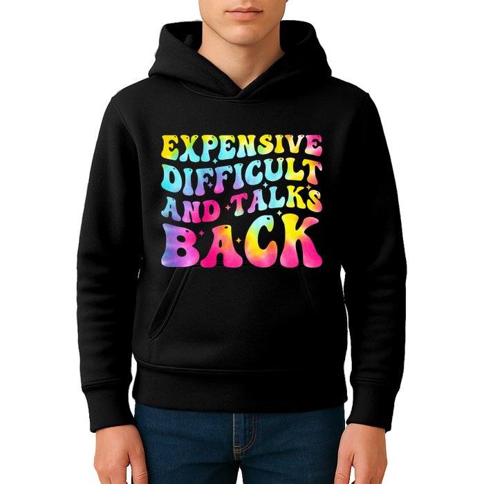 Expensive Difficult and Talks Back Groovy Mothers' Day Kids Hoodie