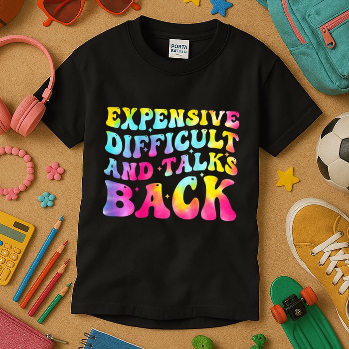 Expensive Difficult and Talks Back Groovy Mothers' Day Kids T-Shirt