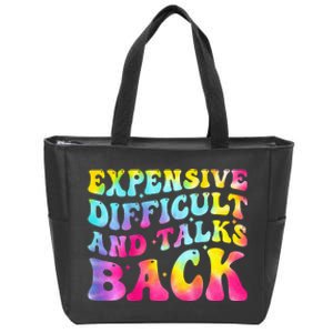 Expensive Difficult and Talks Back Groovy Mothers' Day Zip Tote Bag