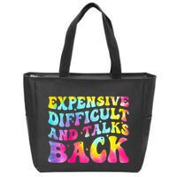 Expensive Difficult and Talks Back Groovy Mothers' Day Zip Tote Bag