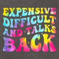 Expensive Difficult and Talks Back Groovy Mothers' Day Cotton Canvas Backpack