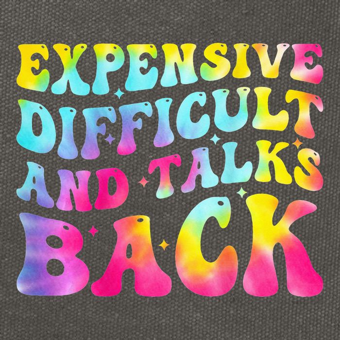 Expensive Difficult and Talks Back Groovy Mothers' Day Cotton Canvas Backpack