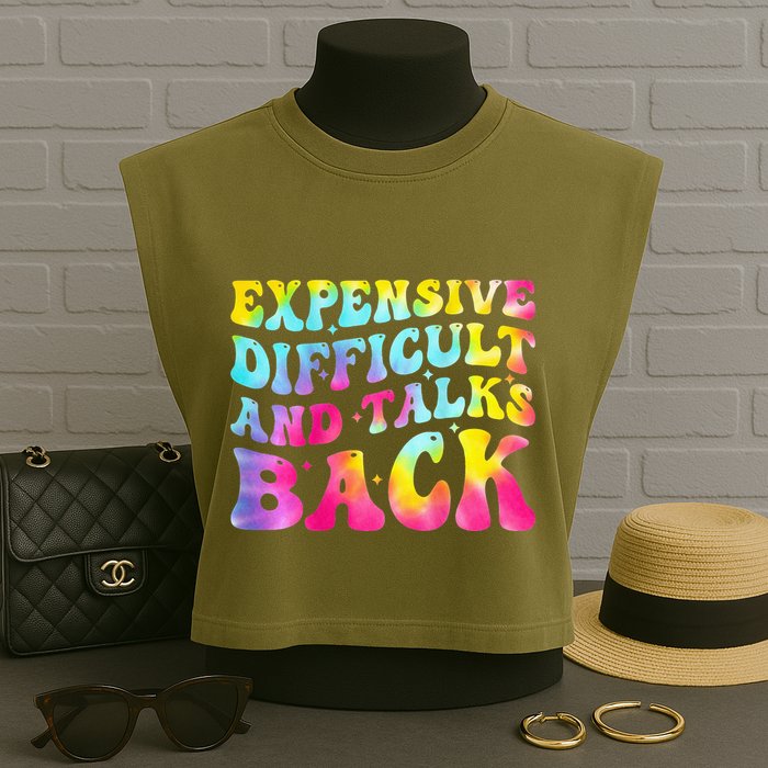 Expensive Difficult and Talks Back Groovy Mothers' Day Garment-Dyed Women's Muscle Tee