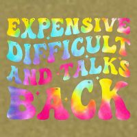 Expensive Difficult and Talks Back Groovy Mothers' Day Garment-Dyed Women's Muscle Tee