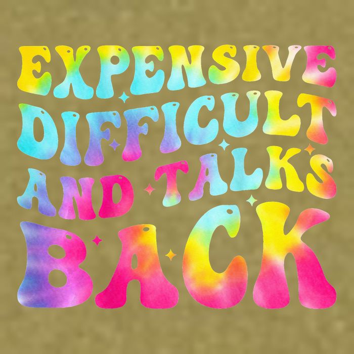 Expensive Difficult and Talks Back Groovy Mothers' Day Garment-Dyed Women's Muscle Tee