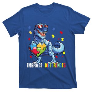 Embrace Differences Asd Spectrum Dinosaur Autism Awareness Gift T-Shirt