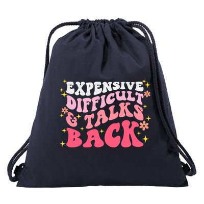 Expensive Difficult And Talks Back Mothers Day Mom Life Drawstring Bag