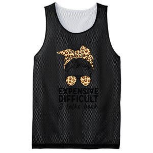 Expensive Difficult And Talks Back Messy Bun Mesh Reversible Basketball Jersey Tank