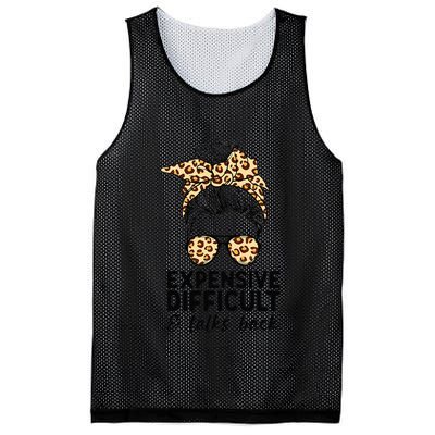 Expensive Difficult And Talks Back Messy Bun Mesh Reversible Basketball Jersey Tank