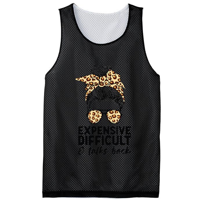 Expensive Difficult And Talks Back Messy Bun Mesh Reversible Basketball Jersey Tank