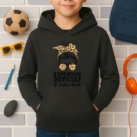 Expensive Difficult And Talks Back Messy Bun Kids Hoodie