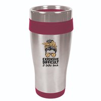 Expensive Difficult And Talks Back Messy Bun 16oz Travel Tumbler